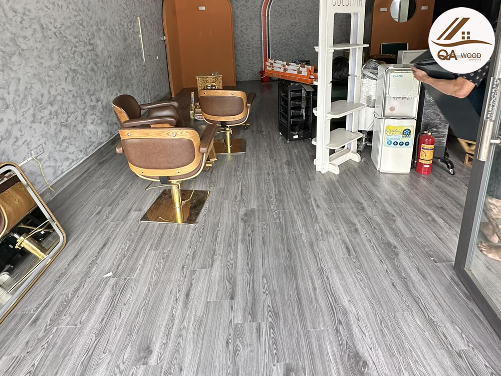 sàn gỗ cho salon tóc