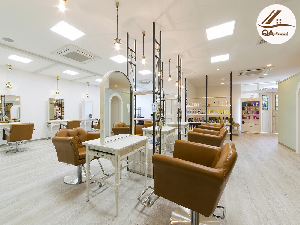 sàn gỗ cho salon tóc