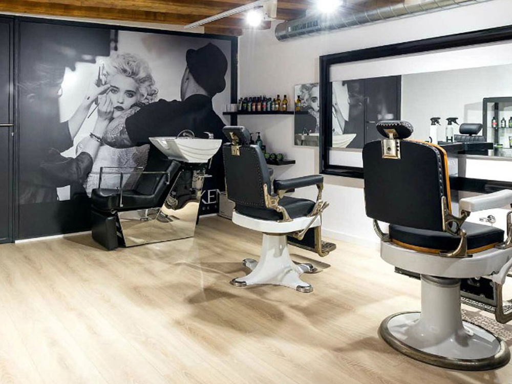 sàn gỗ cho salon tóc