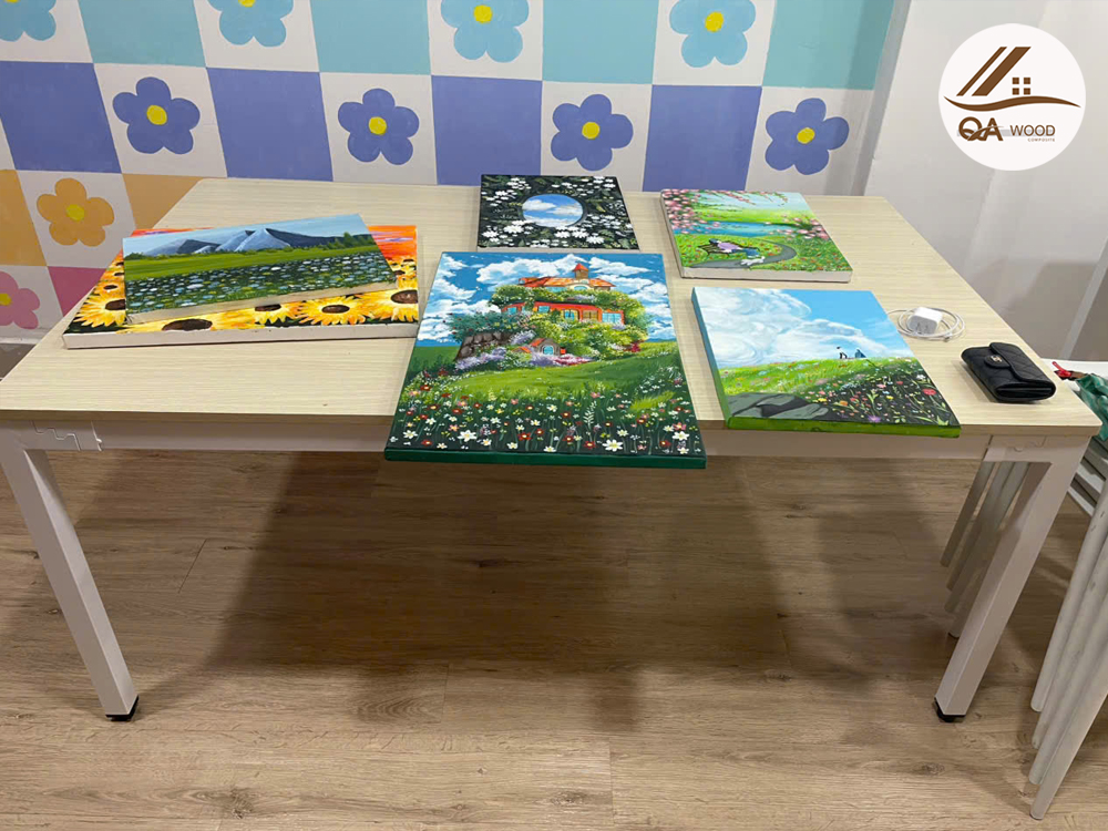 Thi Công Sàn Nhựa Tự Dán 2mm Mã 261 Cho Lớp Vẽ PANDA ACADEMY
