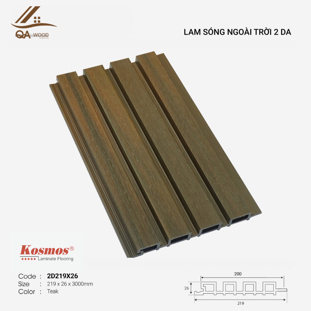 Tấm Ốp Lam Sóng Ngoài Trời - 2D219X26