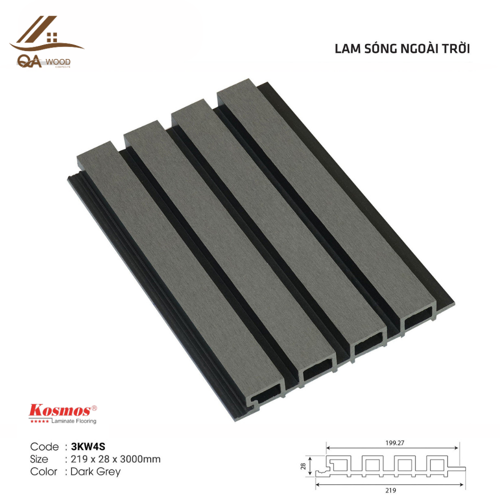 Tấm Ốp Lam Sóng Ngoài Trời - 3KW4S