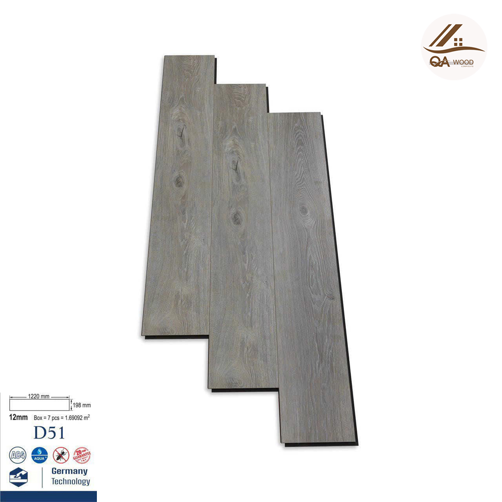 Sàn Gỗ Charm Wood Cốt Đen 12mm - D51