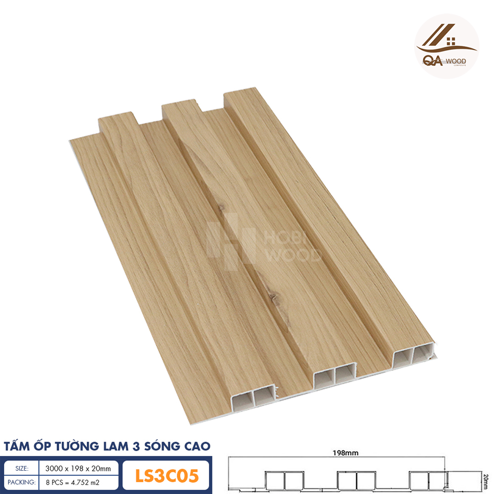 Tấm Ốp Lam Sóng HoBiWood - LS3C05