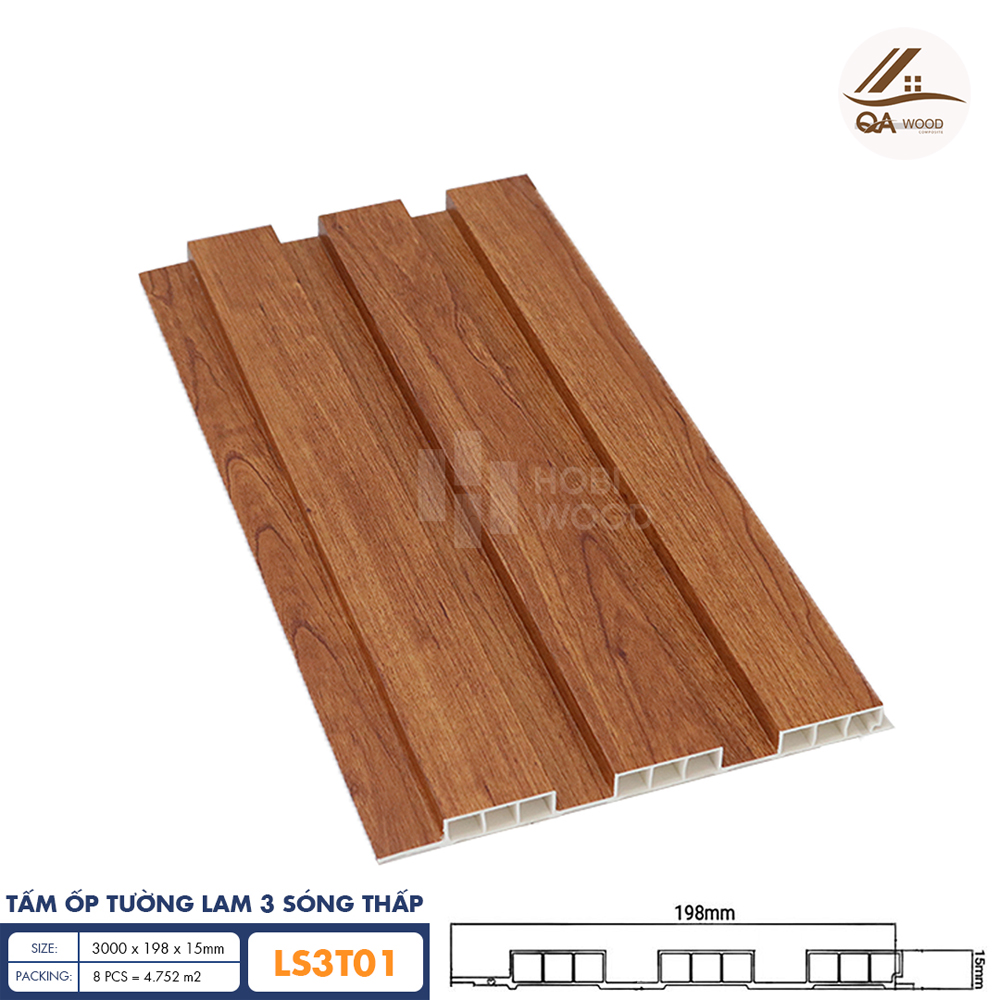 Tấm Ốp Lam Sóng HoBiWood - LS3T01