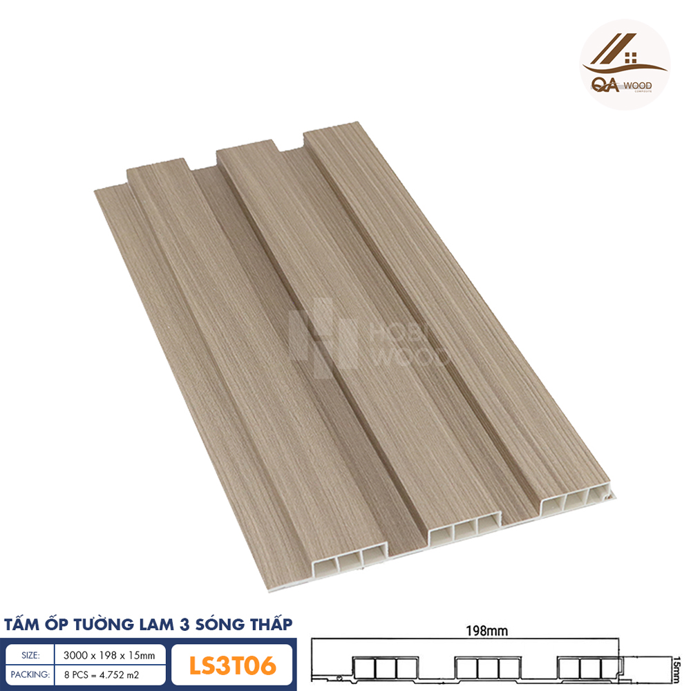 Tấm Ốp Lam Sóng HoBiWood - LS3T06