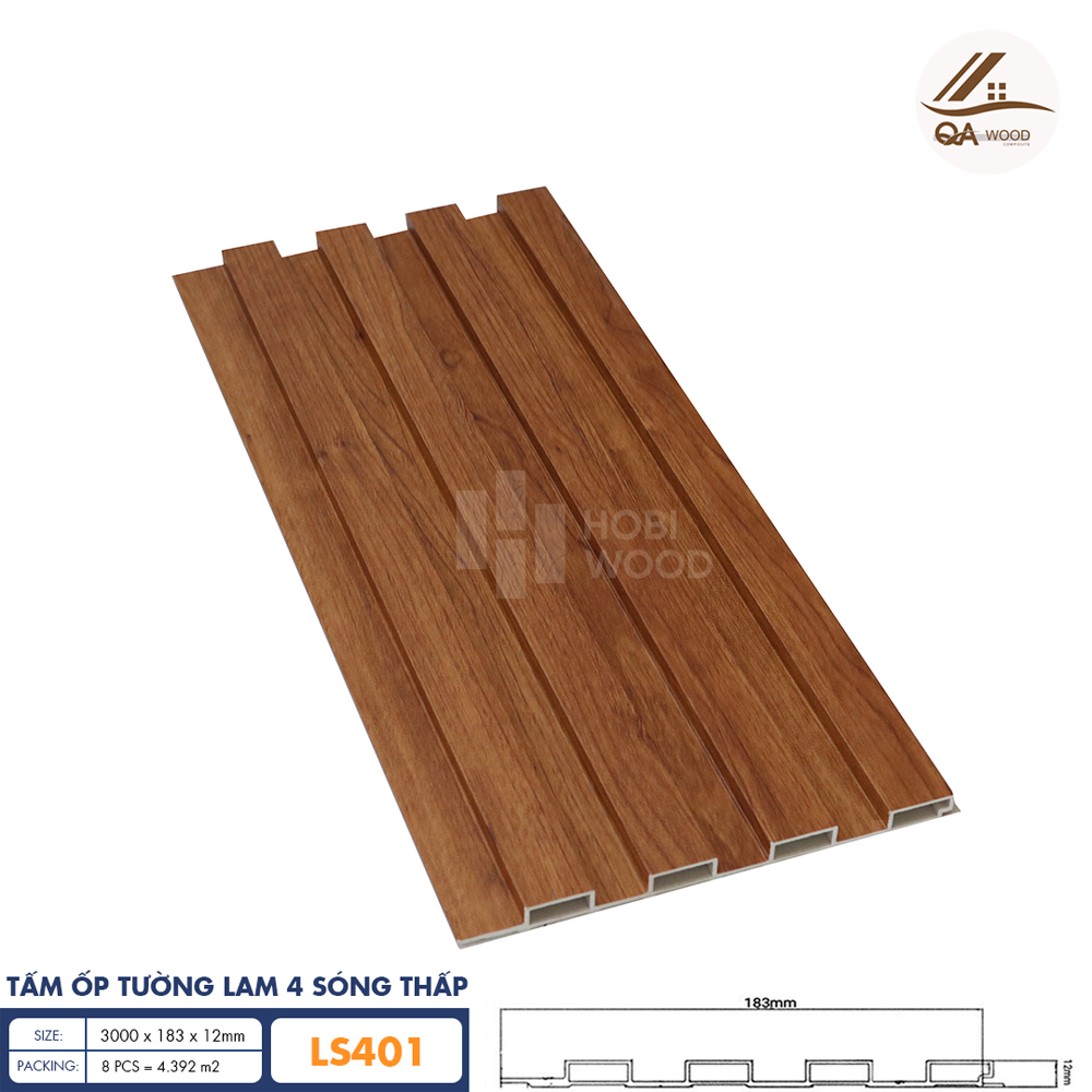 Tấm Ốp Lam Sóng HoBiWood - LS401