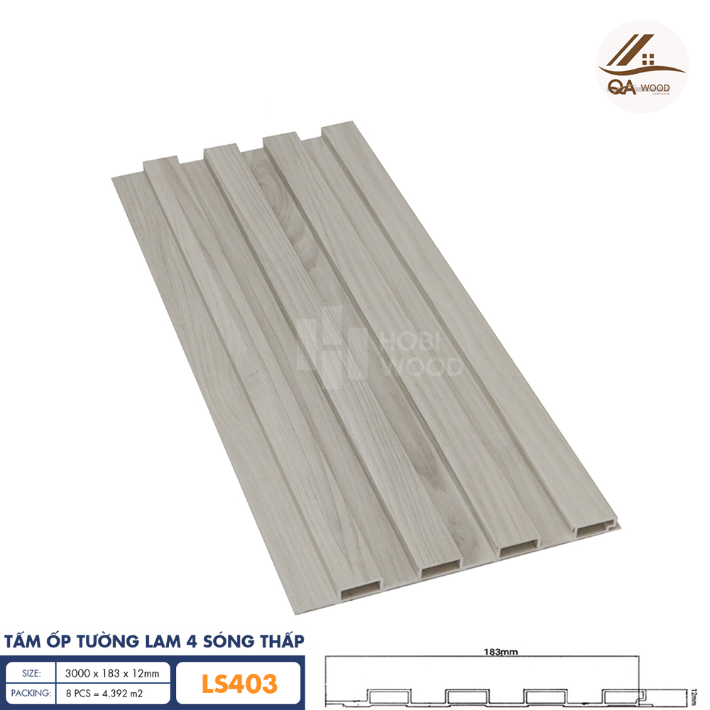 Tấm Ốp Lam Sóng HoBiWood - LS403