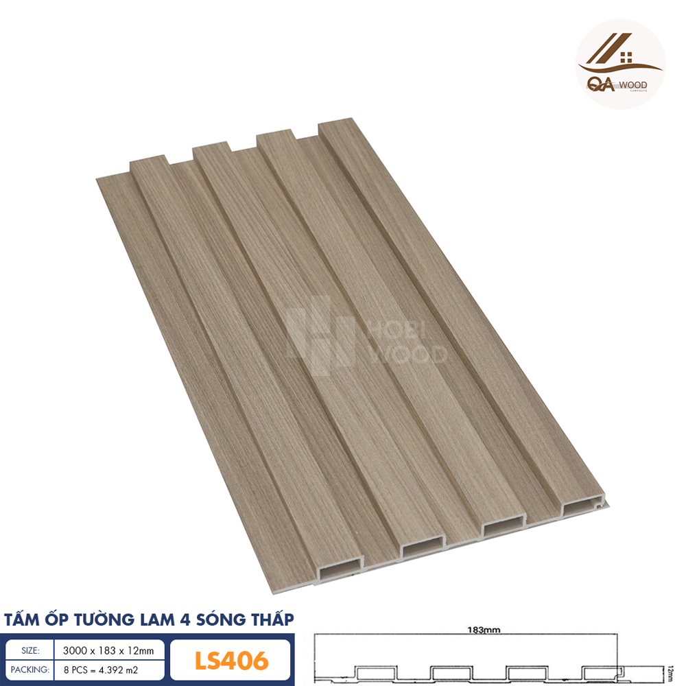 Tấm Ốp Lam Sóng HoBiWood - LS406