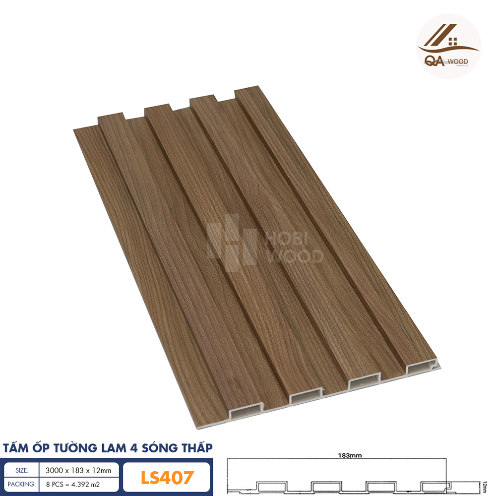 Tấm Ốp Lam Sóng HoBiWood LS-409