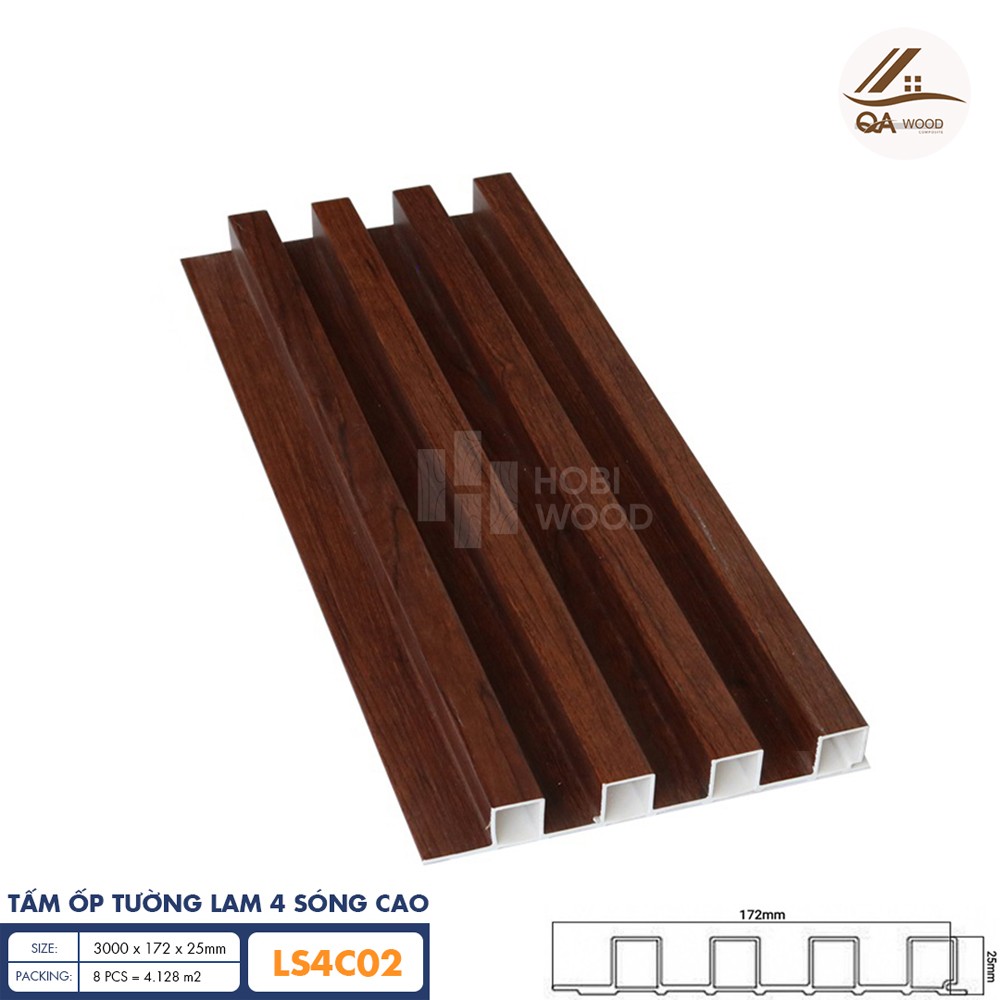 Tấm Ốp Lam Sóng HoBiWood - LS4C02