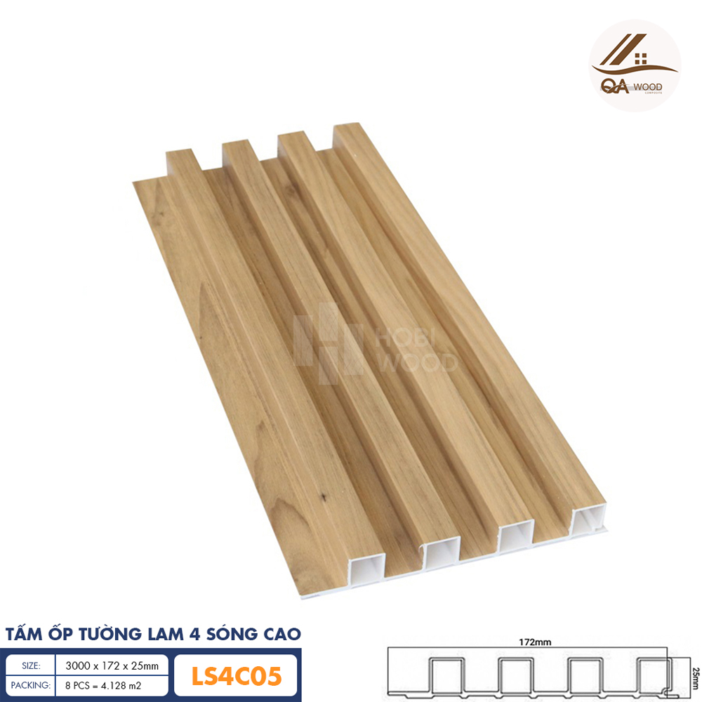 Tấm Ốp Lam Sóng HoBiWood - LS4C05